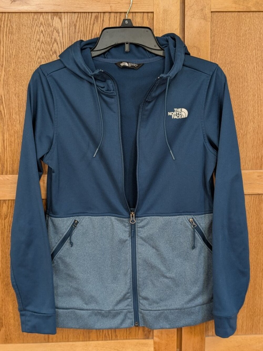The North Face Full Zip Hooded Jacket with Zip Pockets Women's Small Slate Blue